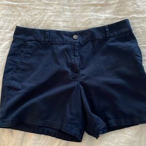 LOFT Women's High Waist Shorts - Navy Blue
